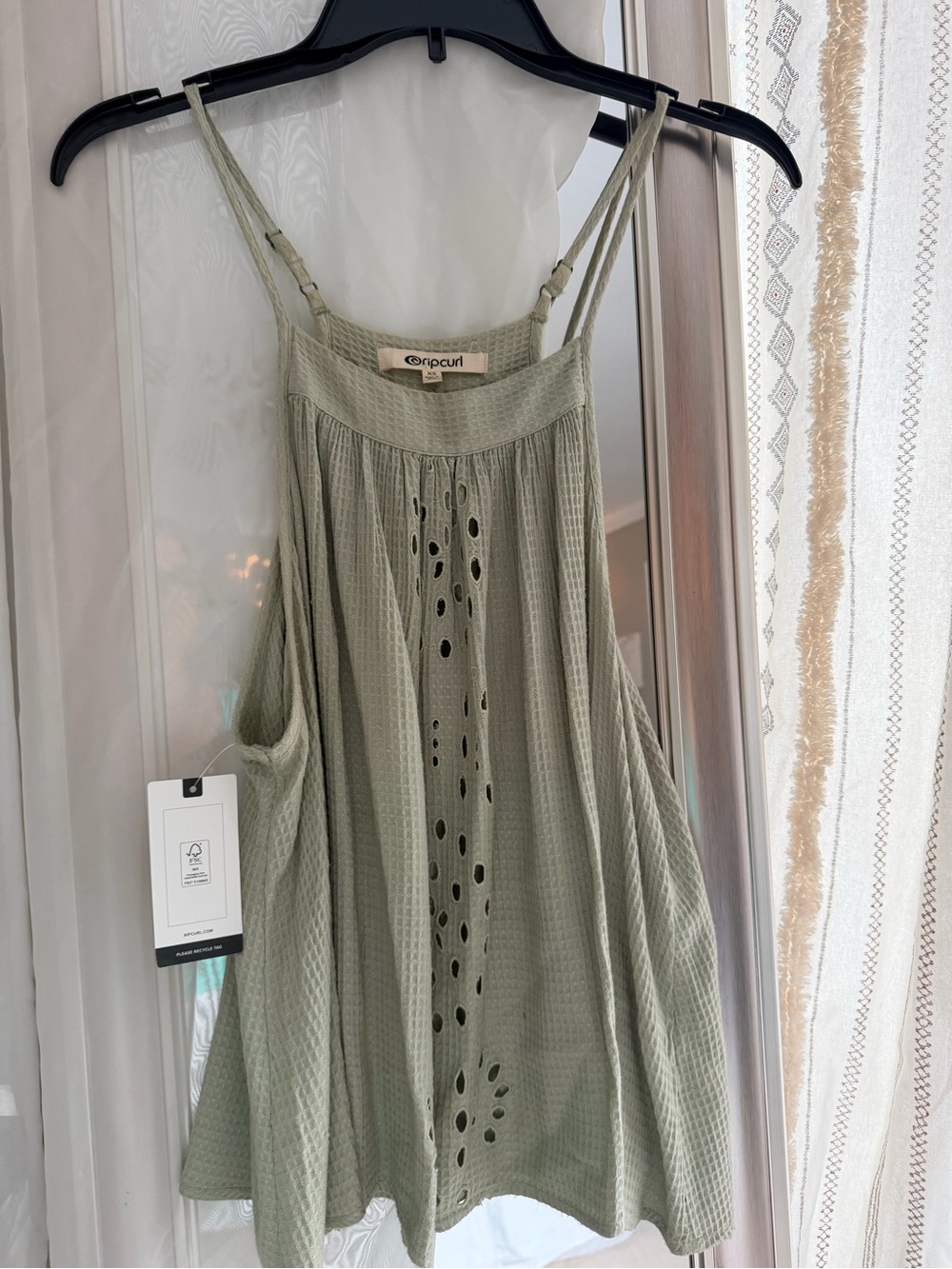 NWT Ripcurl Sage Green Cutout Tank Top *Read for unique size info!